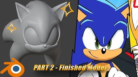 Tyson Hesse styled Sonic speed modeling (Blender) Part 2 - Finishing the Model
