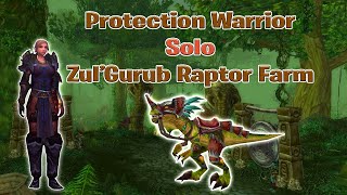 Protection Warrior Solo ZG Raptor Farm - WOTLK Classic