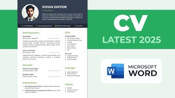 How to Create a Resume on Word | Latest CV Format 2025