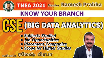 CSE(Big Data Analytics) | Know Your Branch | Prof.Dr.T.V.Geetha | Mentor Ramesh Prabha