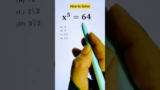 x^5 = 64 | Nice Exponent Simplification Maths Problem #exponents #simplification #maths #education