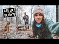 FIRST SNOW AT OUR CABIN | Preparing for Canadian Winter Off-Grid