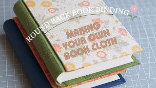 Bookbinding tutorial | Round Back book & making William Morris fabric book cover by printer
