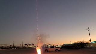 Shooting fireworks at the Avi shoot site