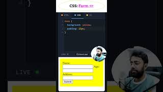 Simple HTML Form using CSS #form #htmltutorial #csstutorial