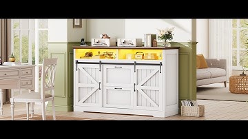 SEDETA 47.2 Inch File Cabinet 2 Drawers Farmhouse Filing Cabinets