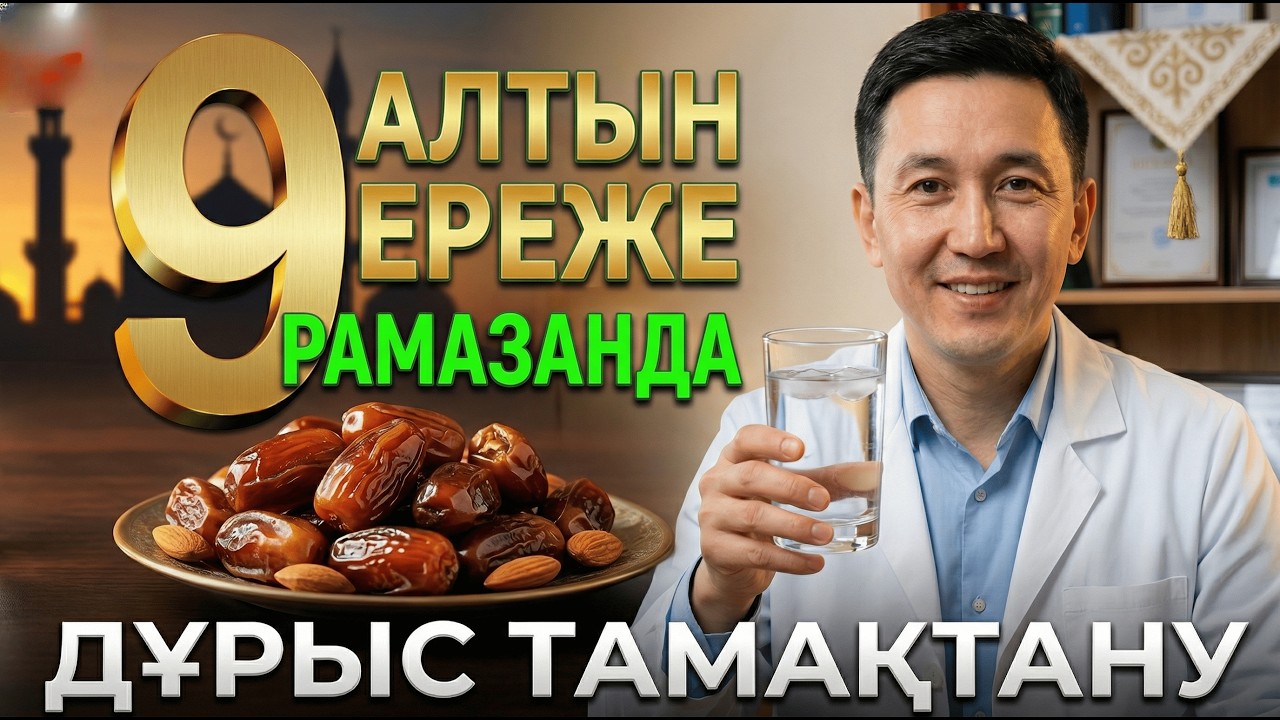 9 ЕРЕЖЕ: РАМАЗАН АЙЫНДА ДЕНСАУЛЫҚТЫ ҚАЛАЙ ДҰРЫС ЖАҚСАРТУҒА БОЛАДЫ ИФТАР КЕЗІНДЕГІ  ДҰРЫС ТАМАҚТАНУЫ