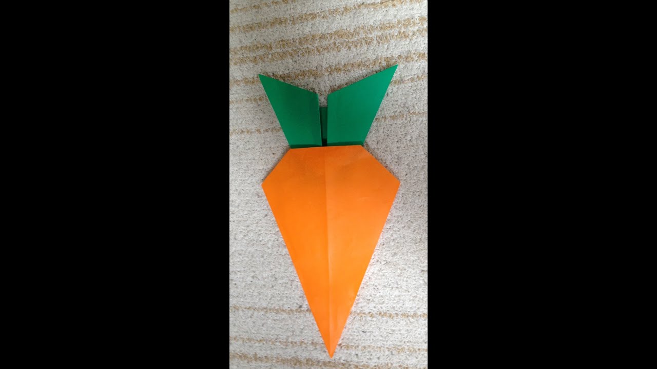 折り紙 簡単 ニンジン 折り方 作り方 Youtube