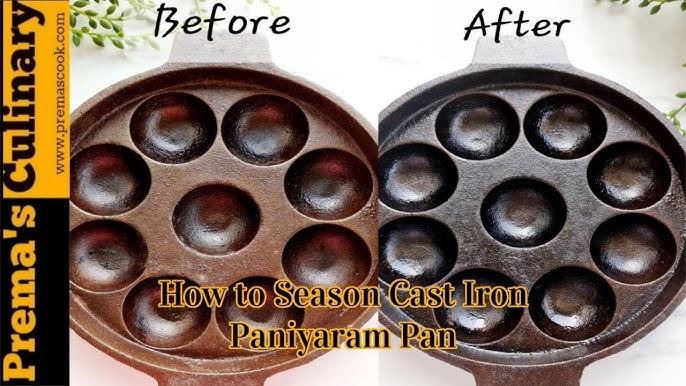 Lohā Cast Iron Pre-Seasoned Panniyaram, Appe Pan