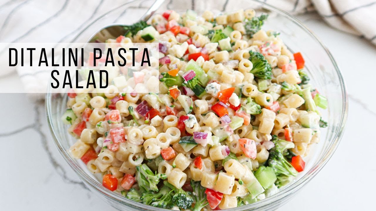 Ditalini Pasta Salad YouTube