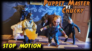 Chucky vs. Puppet Master (Tunneler, Pinhead, Blade, Torch) STOP MOTION