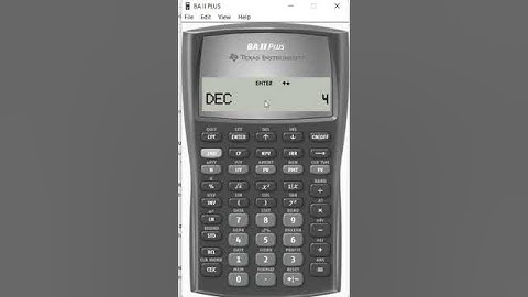 Texas Instruments BA II Plus  Financial calculator decimal point