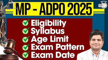 MP- ADPO Notification | Exam Date | Eligibility, Syllabus, Age Limit, Exam pattern |By Apurva Sharma
