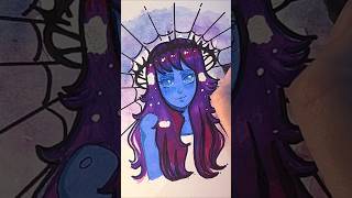 Pintando una chica azul 😱 #alcoholmarkers #art #painting #traditionalart #watercolor #illustration