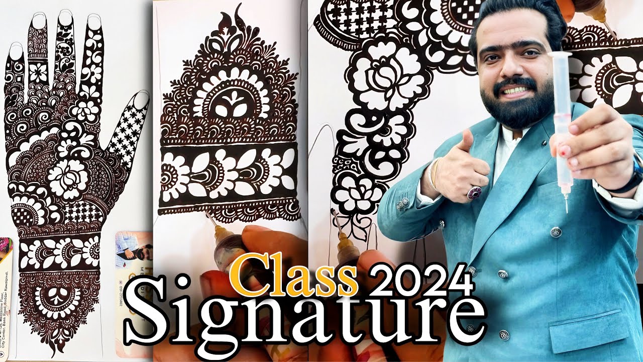 Brand new || signature class || injection mehndi 2024 unique mehndi design | simple mehndi design…