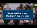 Recorded lectures  students