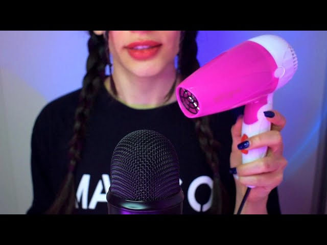 asmr Hairdryer white noise Stereo sound to relaxing