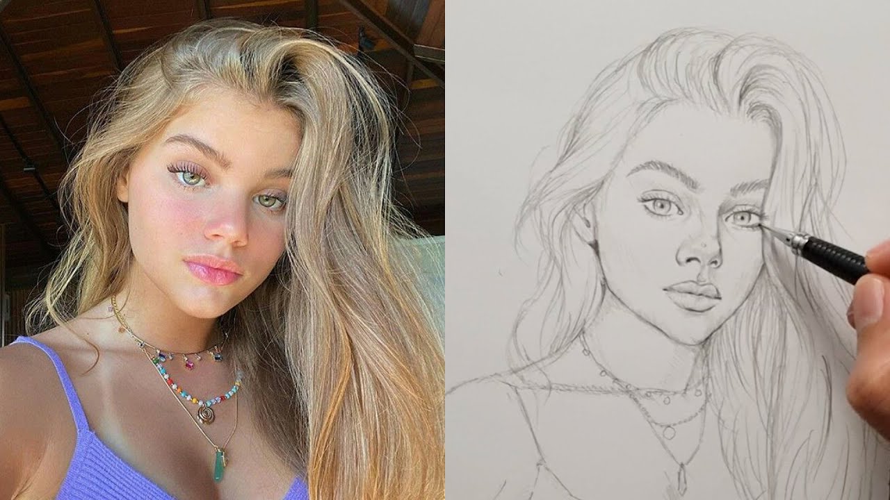 How I draw a face/head using the LOOMIS METHOD - Draw with me | Ep 21