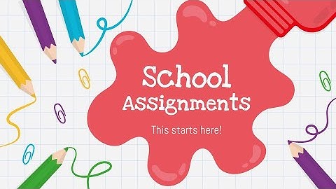 Free School Assignments Presentation Template for PowerPoint & Google Slides Theme by GreatPPT.com