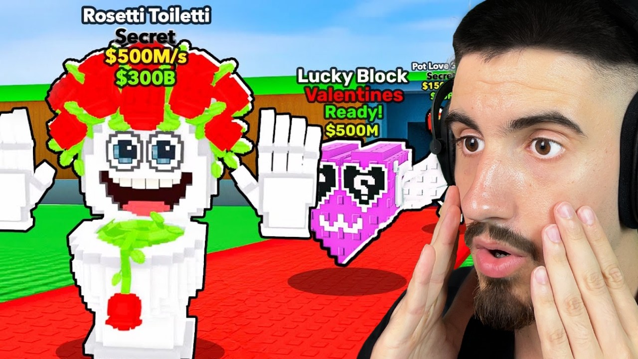 VALENTINES Update + ADMIN ABUSE! ROBLOX STEAL A BRAINROT