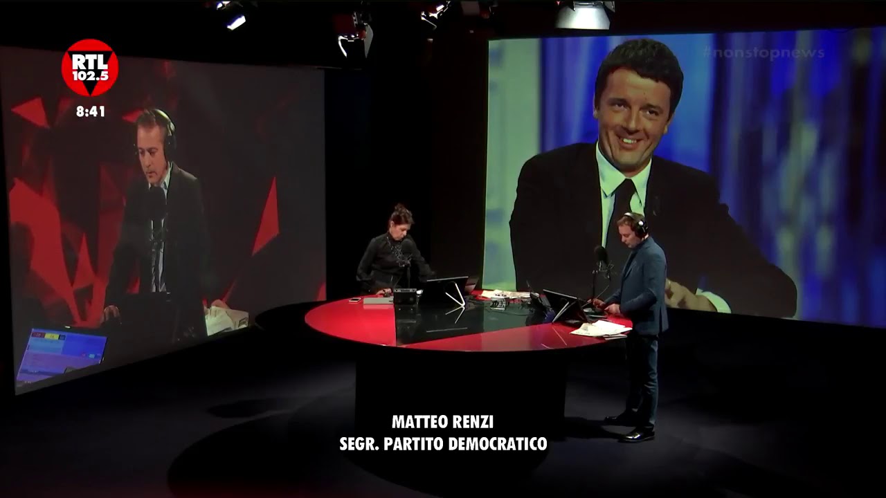 Matteo Renzi ospite di Non Stop News su Rtl 102.5