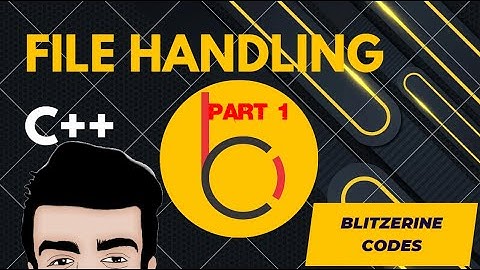 File Handling - Programming Fundamental - C++