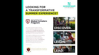 Global Scholars Program (GSP) for students aged 13-19!