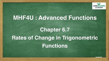 6.7 Rates of Change in Trigonometric Functions - Grade 12 Advanced Functions [NELSON TEXTBOOK]