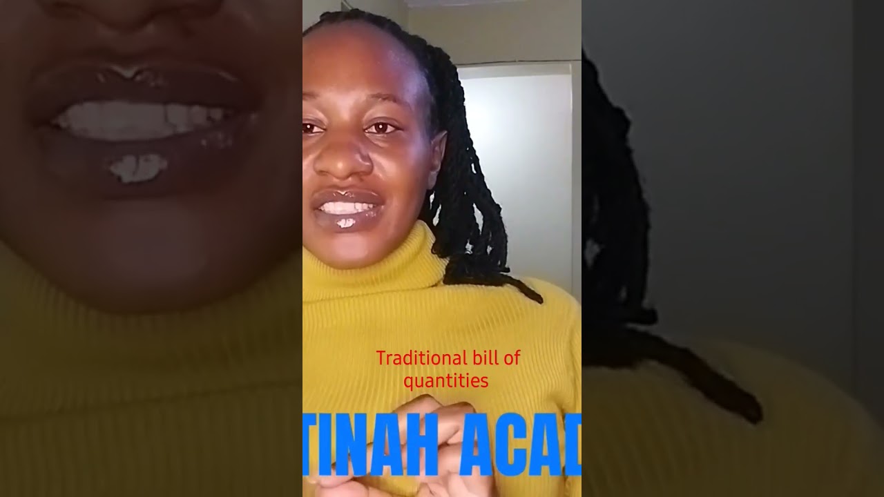 how to prepare a traditional bill of quantities