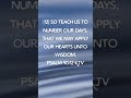 BIBLE AUDIO PSALM 90:12 || God's Word - Bible Stories #Shorts