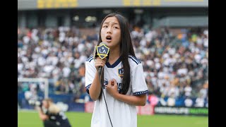 National Anthem at LA Galaxy MLS Playoffs Game by #MaleaEmma