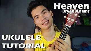 Heaven - Bryan Adams UKULELE TUTORIAL (EASY)