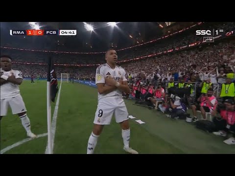 هدف امبابي الاول ضد برشلونة جنون فارس عوض