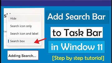 How to Add Search Bar to Taskbar Windows 11