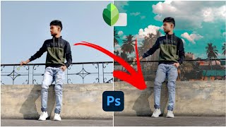 How to change background with Photoshop CC || snapseed photo editing || lightroom effects tutorial screenshot 1