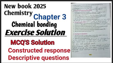 9th class chemistry new book 2025|| Chapter no.3 solved exercise complete|| Punjab text book