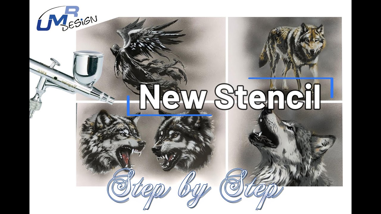 4 Tutorial Multilayer Stencil AS362, 363, 364, 365 und 366 Airbrush