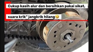 Mengatasi Mesin mio bagian cvt berisik suara krik krik' kayak jangkrik😂
