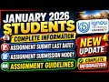 IGNOU January 2026 Students: Assignment Last Date, Submission Mode &amp; Complete Guidelines | Full Info