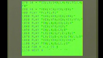 Star Wars Theme programmed on a Tandy Color Computer 2
