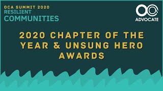 OCA National Chapter of the Year and Unsung Hero Awards 2020