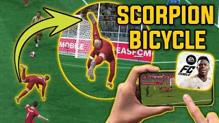ULTIMATE HIDDEN SKILLS | how to do the scorpion kick in FC mobile | bicycle kick fc mobile