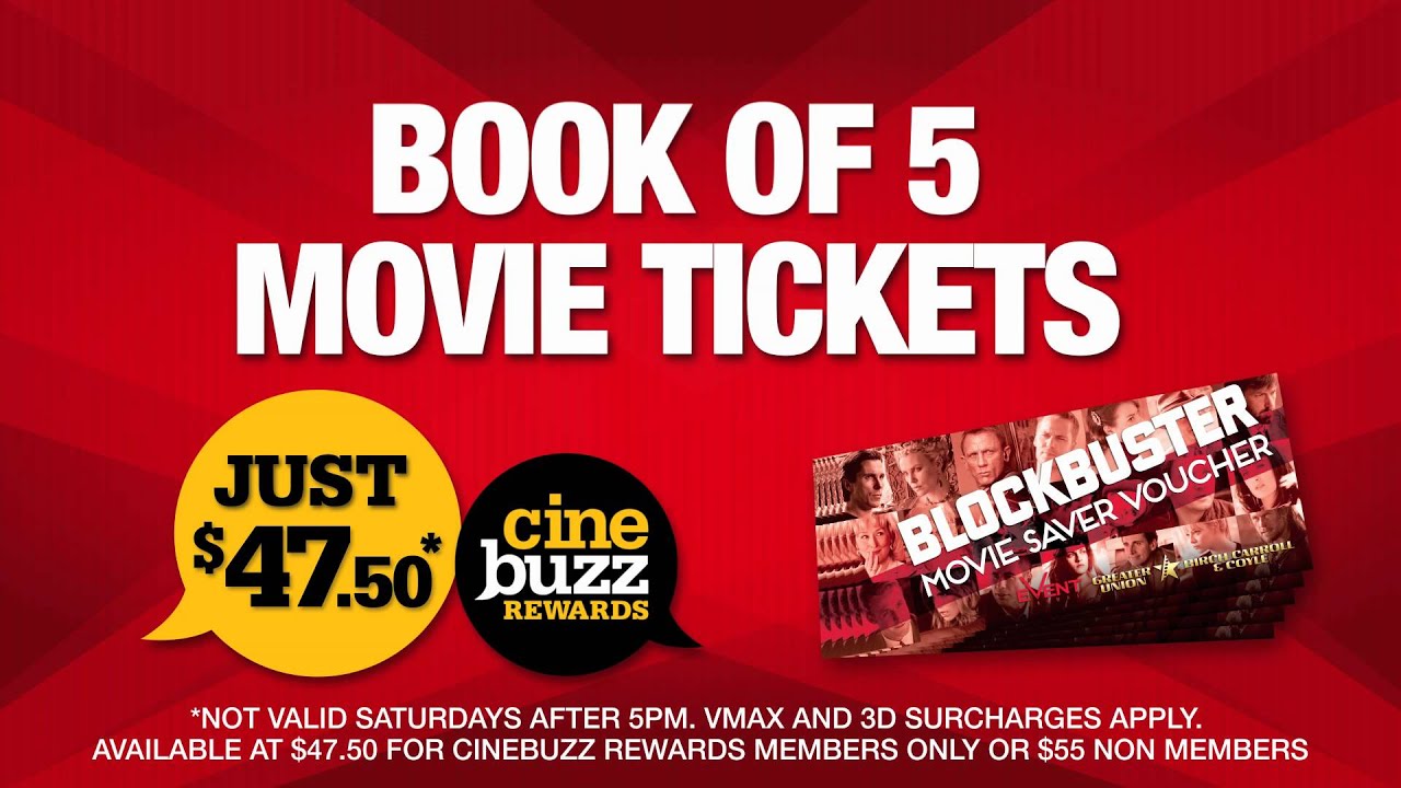 Event Cinema - Book of 5 for just $47.50!