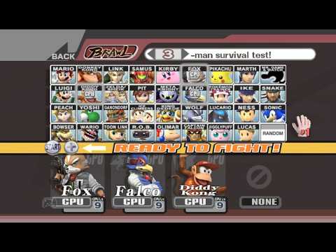 Super Smash Bros. Brawl - Battle #144: Fox vs Falco vs Diddy Kong