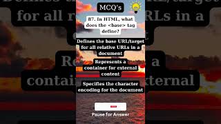 HTML and CSS MCQs with Answers for Beginners and Pros 41