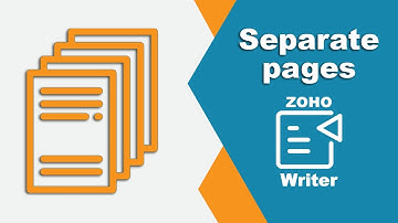 How to separate pages in Zoho Writer