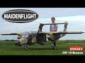 Hangar 9 ov10 bronco maidenflight  2nd flight  german en subtitles han4670 rc scale warbird