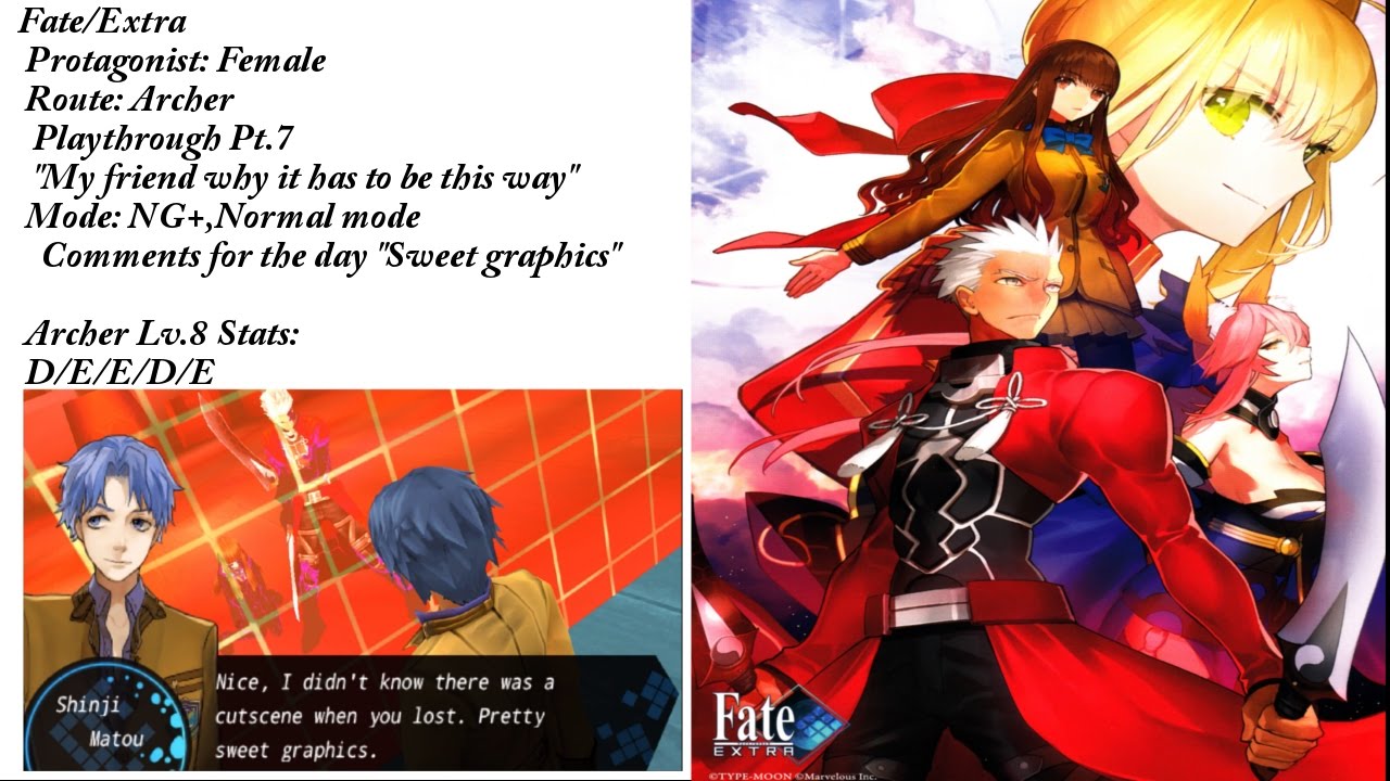 Fate/Extra (NG+) pt.7 Vs Rider & Shinji martix 2 - YouTube