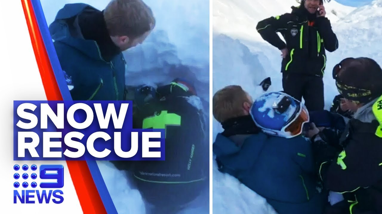 Snow Rescue Mission Rescue mission for boy trapped under snow | Nine News Australia - YouTube