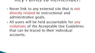 ACCEPTABLE USE POLICIES 1)
